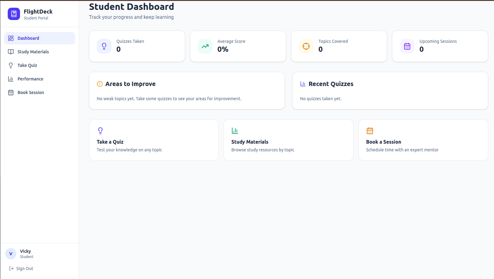 FlightDeck: Student Dashboard