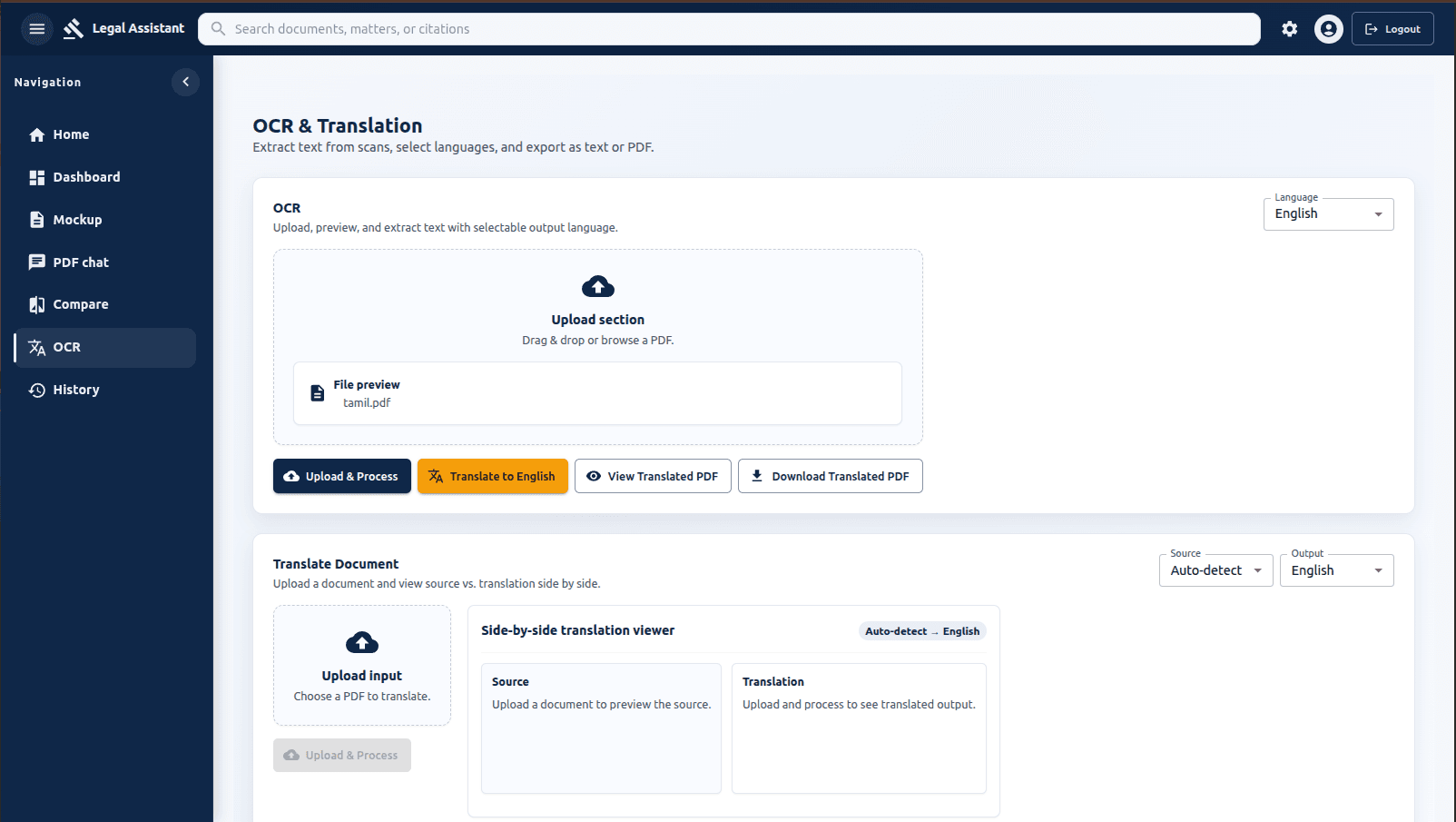 Lawyer AI — OCR & Translation