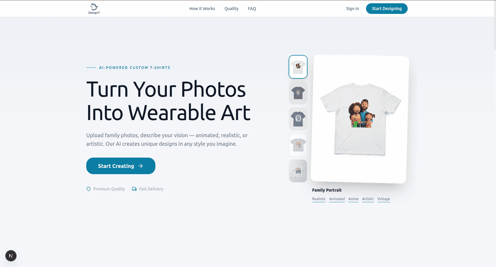 DesignT: Product Landing